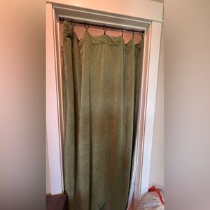 Target Threshold 84” Forest Green Velvet Curtains! LIKE NEW condition - SET OF 2